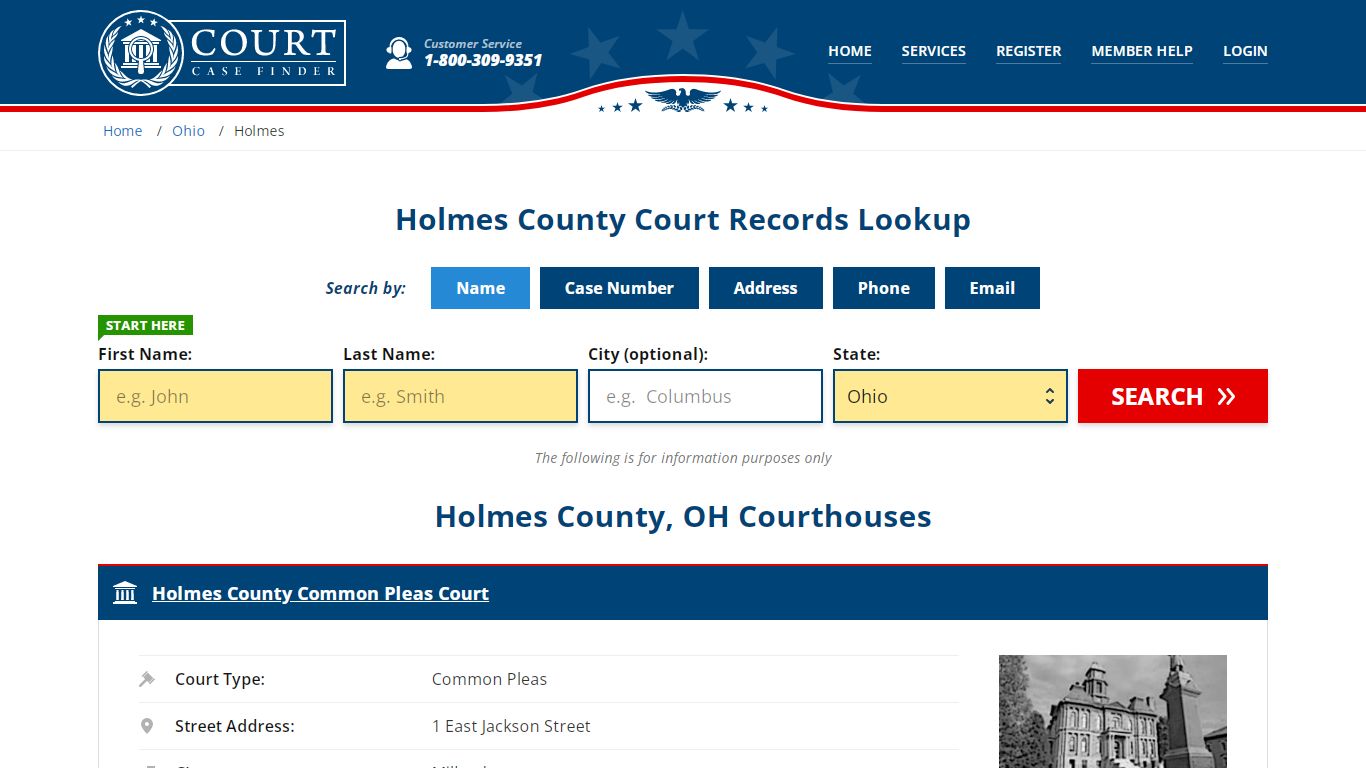 Holmes County Court Records | OH Case Lookup